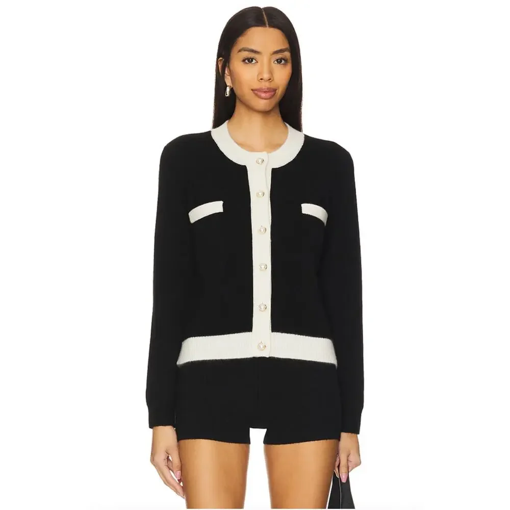 27 Miles Malibu Corrine Cardigan in Black Mediun NWT - Picture 1 of 8